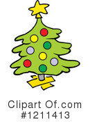 Christmas Tree Clipart #1211413 by Johnny Sajem