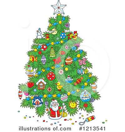 Royalty-Free (RF) Christmas Tree Clipart Illustration by Alex Bannykh - Stock Sample #1213541