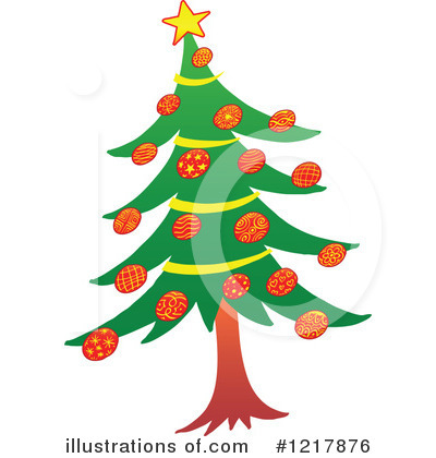 Royalty-Free (RF) Christmas Tree Clipart Illustration by Zooco - Stock Sample #1217876