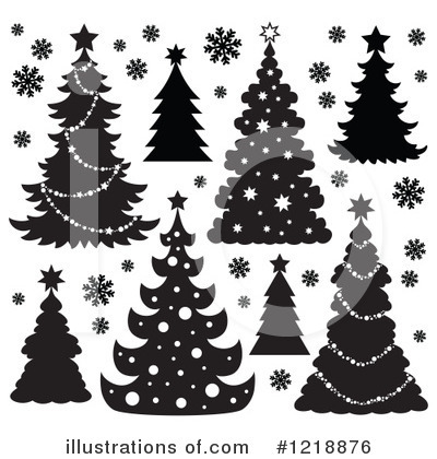 Royalty-Free (RF) Christmas Tree Clipart Illustration by visekart - Stock Sample #1218876