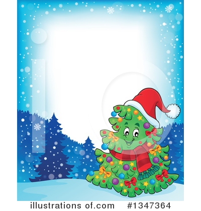Royalty-Free (RF) Christmas Tree Clipart Illustration by visekart - Stock Sample #1347364
