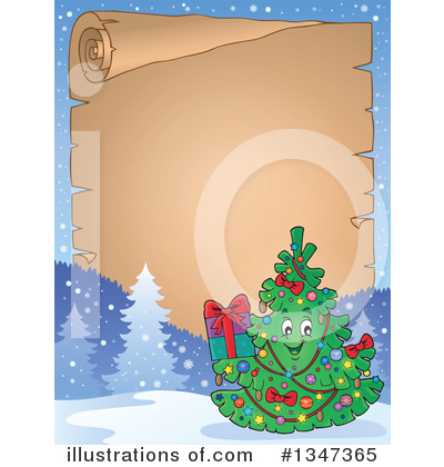 Royalty-Free (RF) Christmas Tree Clipart Illustration by visekart - Stock Sample #1347365