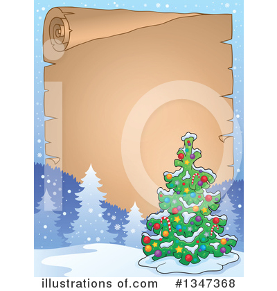 Royalty-Free (RF) Christmas Tree Clipart Illustration by visekart - Stock Sample #1347368