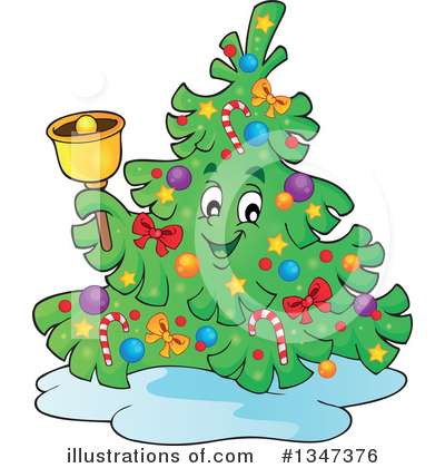 Royalty-Free (RF) Christmas Tree Clipart Illustration by visekart - Stock Sample #1347376