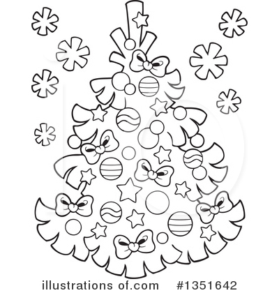 Royalty-Free (RF) Christmas Tree Clipart Illustration by visekart - Stock Sample #1351642