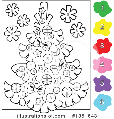Royalty-Free (RF) Christmas Tree Clipart Illustration by visekart - Stock Sample #1351643