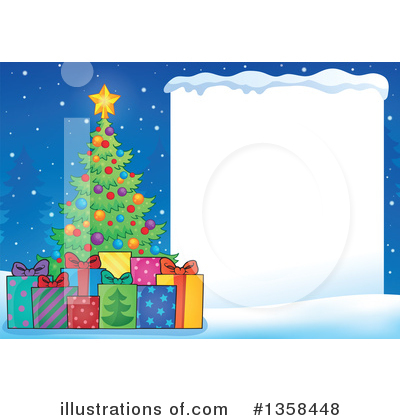 Royalty-Free (RF) Christmas Tree Clipart Illustration by visekart - Stock Sample #1358448