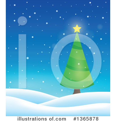 Royalty-Free (RF) Christmas Tree Clipart Illustration by visekart - Stock Sample #1365878