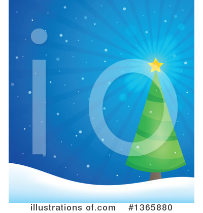Royalty-Free (RF) Christmas Tree Clipart Illustration by visekart - Stock Sample #1365880