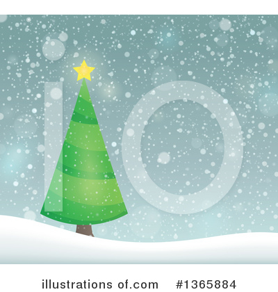 Royalty-Free (RF) Christmas Tree Clipart Illustration by visekart - Stock Sample #1365884