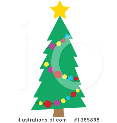 Royalty-Free (RF) Christmas Tree Clipart Illustration by visekart - Stock Sample #1365888
