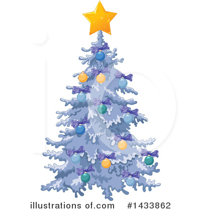 Royalty-Free (RF) Christmas Tree Clipart Illustration by Pushkin - Stock Sample #1433862