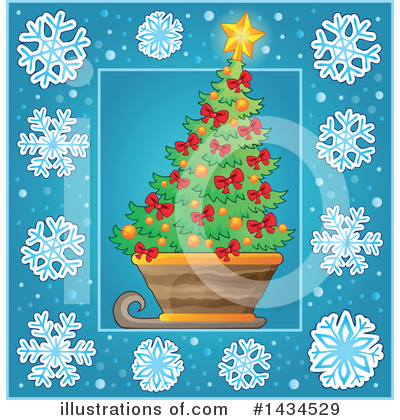 Royalty-Free (RF) Christmas Tree Clipart Illustration by visekart - Stock Sample #1434529