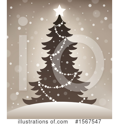 Royalty-Free (RF) Christmas Tree Clipart Illustration by visekart - Stock Sample #1567547