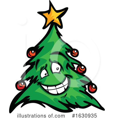 Christmas Tree Clipart #1630935 by Chromaco