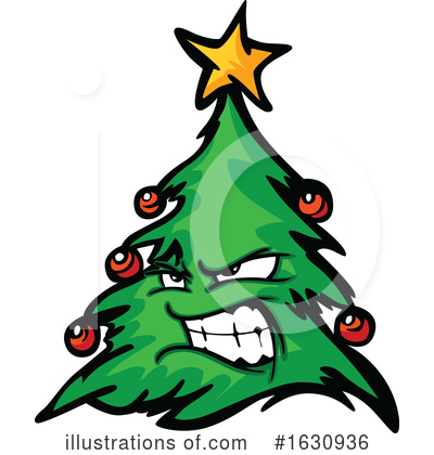 Royalty-Free (RF) Christmas Tree Clipart Illustration by Chromaco - Stock Sample #1630936