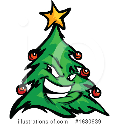 Christmas Tree Clipart #1630939 by Chromaco