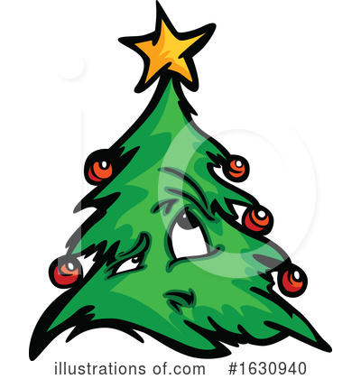 Christmas Tree Clipart #1630940 by Chromaco