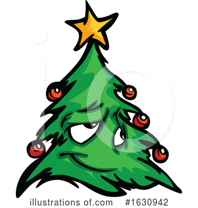 Christmas Tree Clipart #1630942 by Chromaco
