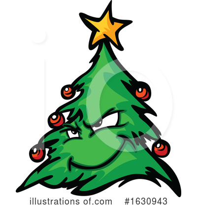 Christmas Tree Clipart #1630943 by Chromaco