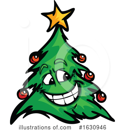 Christmas Tree Clipart #1630946 by Chromaco
