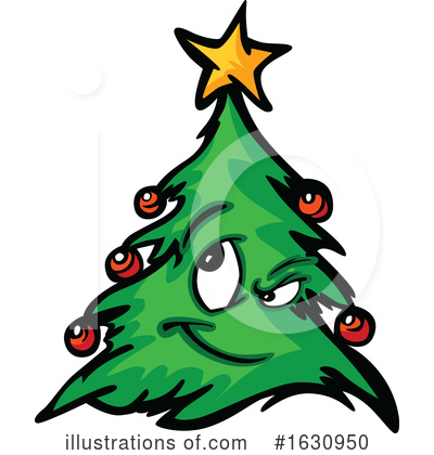 Christmas Tree Clipart #1630950 by Chromaco