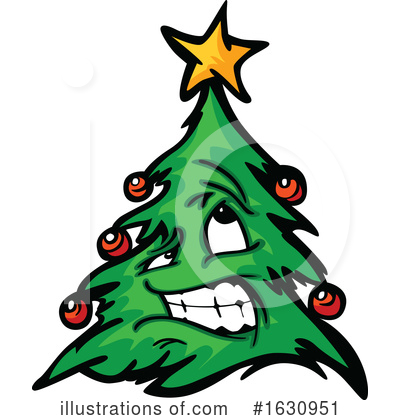Christmas Tree Clipart #1630951 by Chromaco