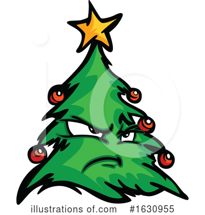 Christmas Tree Clipart #1630955 by Chromaco