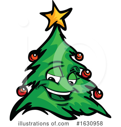 Royalty-Free (RF) Christmas Tree Clipart Illustration by Chromaco - Stock Sample #1630958