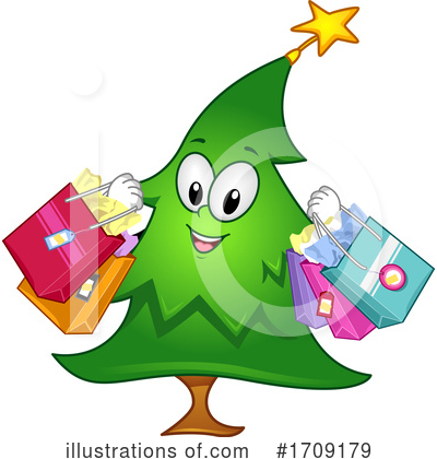 Royalty-Free (RF) Christmas Tree Clipart Illustration by BNP Design Studio - Stock Sample #1709179