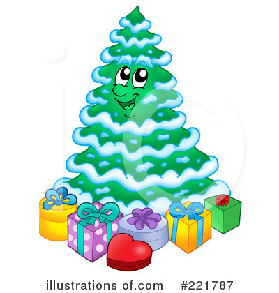 Royalty-Free (RF) Christmas Tree Clipart Illustration by visekart - Stock Sample #221787