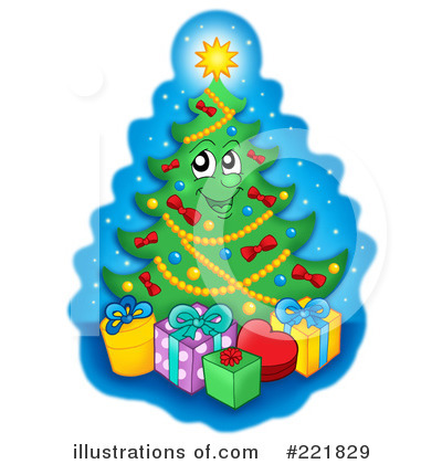 Royalty-Free (RF) Christmas Tree Clipart Illustration by visekart - Stock Sample #221829