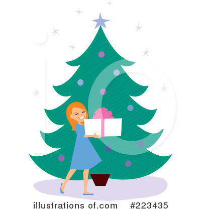Royalty-Free (RF) Christmas Tree Clipart Illustration by Monica - Stock Sample #223435