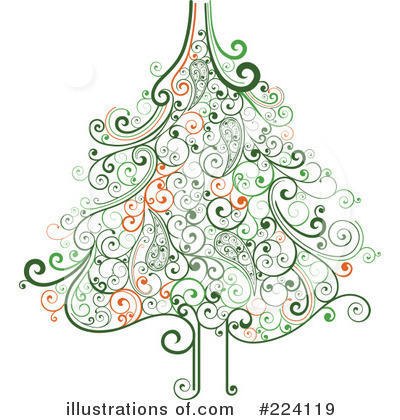 Royalty-Free (RF) Christmas Tree Clipart Illustration by OnFocusMedia - Stock Sample #224119