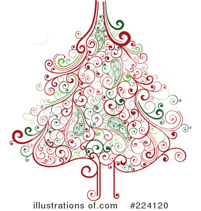 Royalty-Free (RF) Christmas Tree Clipart Illustration by OnFocusMedia - Stock Sample #224120