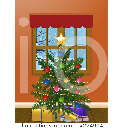 Royalty-Free (RF) Christmas Tree Clipart Illustration by elaineitalia - Stock Sample #224994