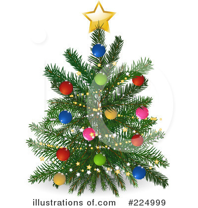 Royalty-Free (RF) Christmas Tree Clipart Illustration by elaineitalia - Stock Sample #224999