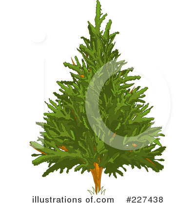 Royalty-Free (RF) Christmas Tree Clipart Illustration by Pushkin - Stock Sample #227438
