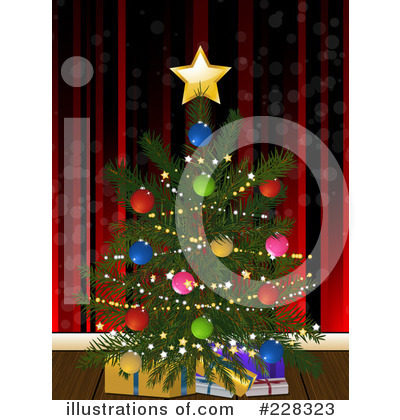 Royalty-Free (RF) Christmas Tree Clipart Illustration by elaineitalia - Stock Sample #228323