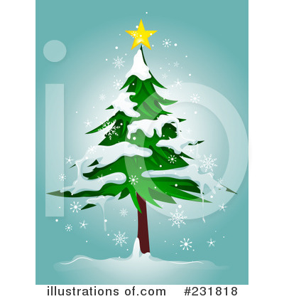 Royalty-Free (RF) Christmas Tree Clipart Illustration by BNP Design Studio - Stock Sample #231818