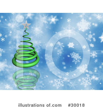 Royalty-Free (RF) Christmas Tree Clipart Illustration by KJ Pargeter - Stock Sample #30018