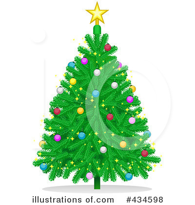 Royalty-Free (RF) Christmas Tree Clipart Illustration by BNP Design Studio - Stock Sample #434598