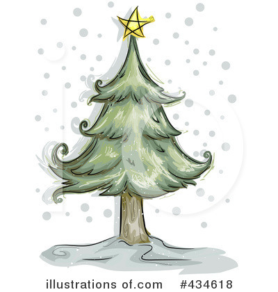 Royalty-Free (RF) Christmas Tree Clipart Illustration by BNP Design Studio - Stock Sample #434618