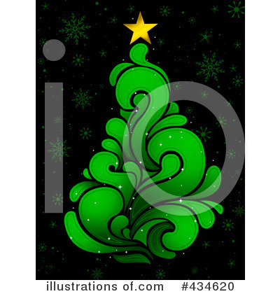 Royalty-Free (RF) Christmas Tree Clipart Illustration by BNP Design Studio - Stock Sample #434620