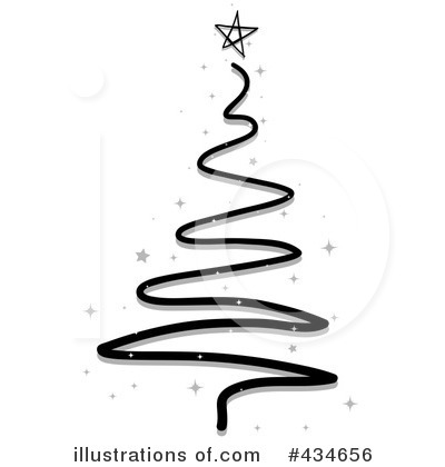 Royalty-Free (RF) Christmas Tree Clipart Illustration by BNP Design Studio - Stock Sample #434656