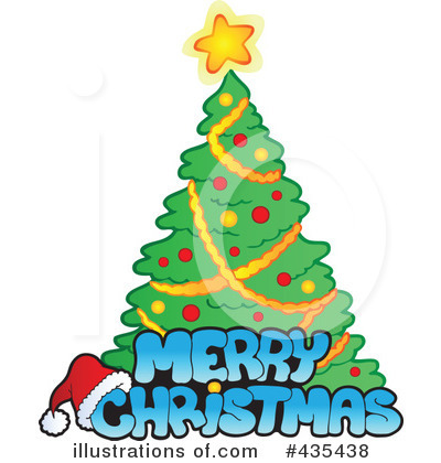 Royalty-Free (RF) Christmas Tree Clipart Illustration by visekart - Stock Sample #435438