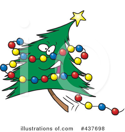 Royalty-Free (RF) Christmas Tree Clipart Illustration by toonaday - Stock Sample #437698