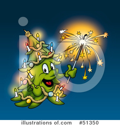 Royalty-Free (RF) Christmas Tree Clipart Illustration by dero - Stock Sample #51350