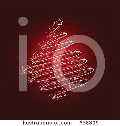 Royalty-Free (RF) Christmas Tree Clipart Illustration by KJ Pargeter - Stock Sample #58309