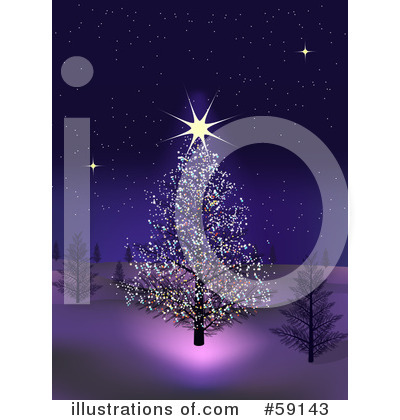 Royalty-Free (RF) Christmas Tree Clipart Illustration by elaineitalia - Stock Sample #59143